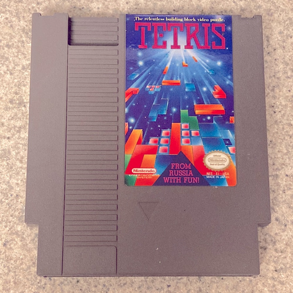 Vintage Nintendo Tetris Cartridge Video Game